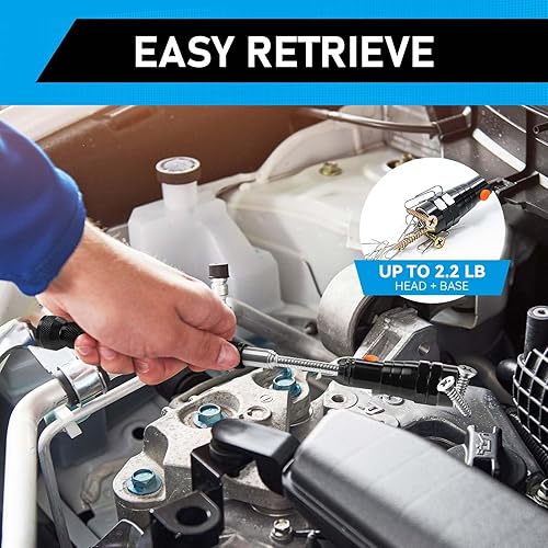 Miniatura 7 de Herramienta de recolección de imán telescópico con linterna magnética de 3 LED, relleno de calcetines de Navidad para hombres y adultos, accesorios