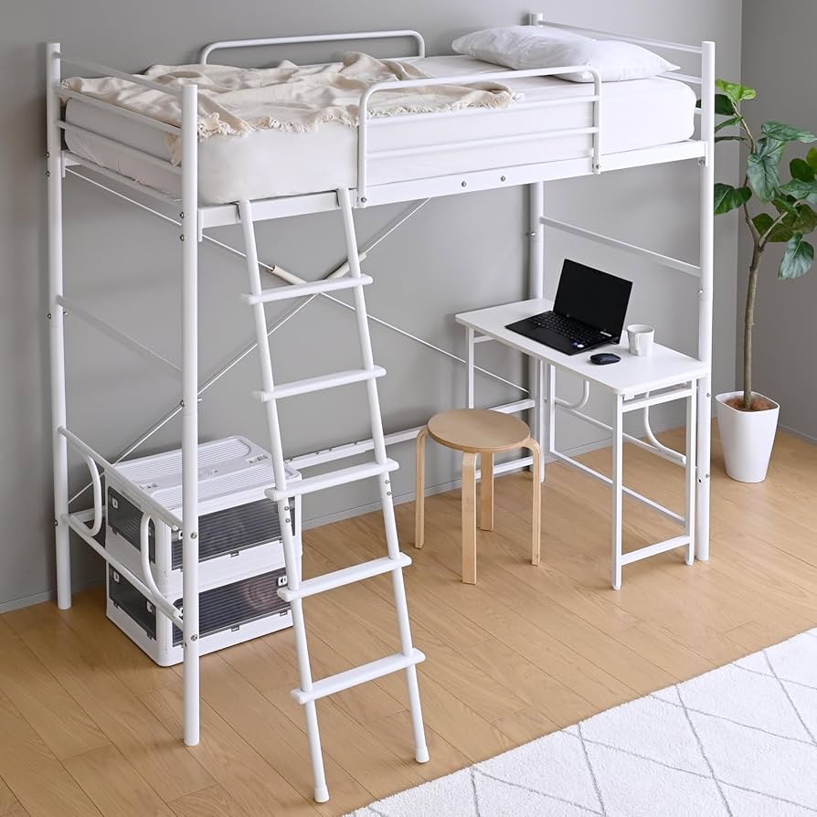 Amazon｜山善(YAMAZEN) ロフトベッド ベッドフレーム セミシングル