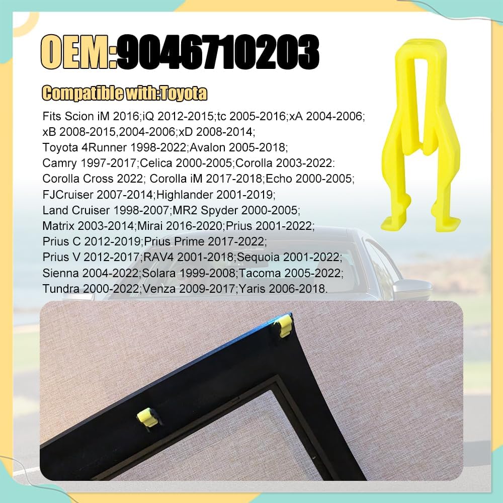 30PCS Switch Bezel Clip, Car Retainer Clips, Interior Trim Console Dash Panel Switch Bezel Door Side Trunk Plastic Retainer Fitting Fastener Clip Fit for Most Vehicles, Replaces OEM #9046710203