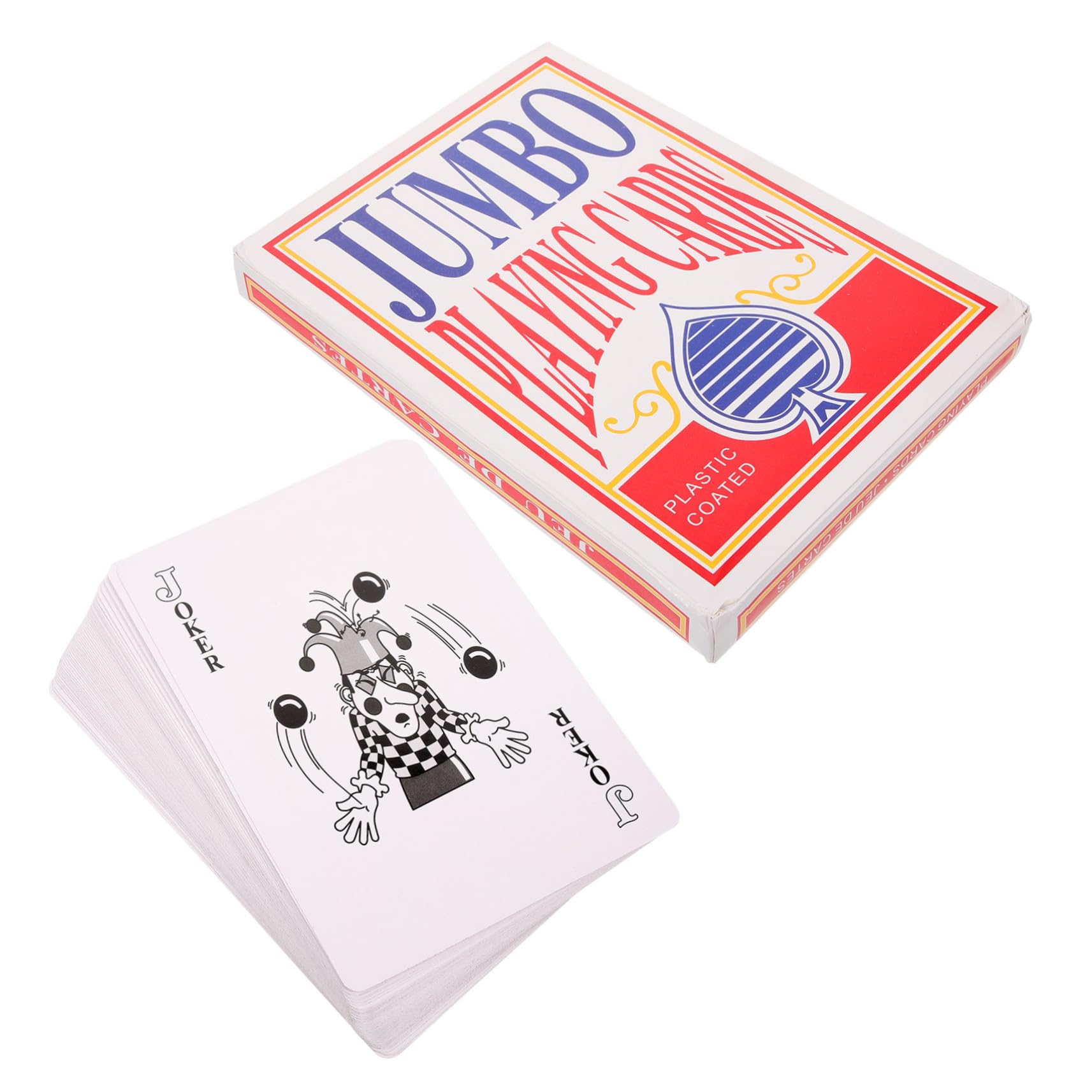 WOONEKY Juego de Cartas de Póquer Gigante para Fiesta, Efecto Decorativo, Fácil de Llevar, Material Papel, 1 Set para Juegos de Mesa y Diversión
