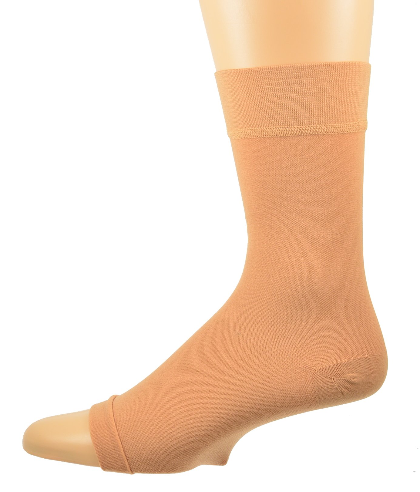 Sierra Socks Compression Ankle Sleeve Brace Support Plantar Fasciitis1 Pair U801 2176 (Size 4: (8-9 inches), Beige)