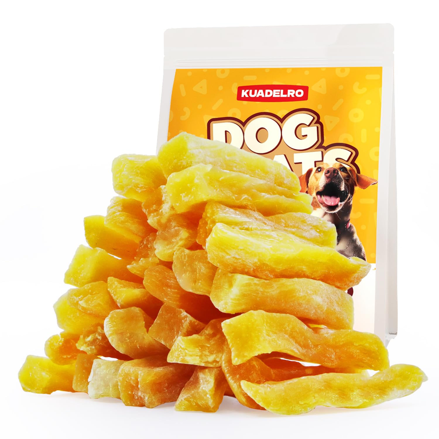 KUADELRO Sweet Potato Dog Treats, Healthy Natural Training Treats for Dog Snacks Low Fat Soft Chews for Small Medium Large Breed 10.58oz