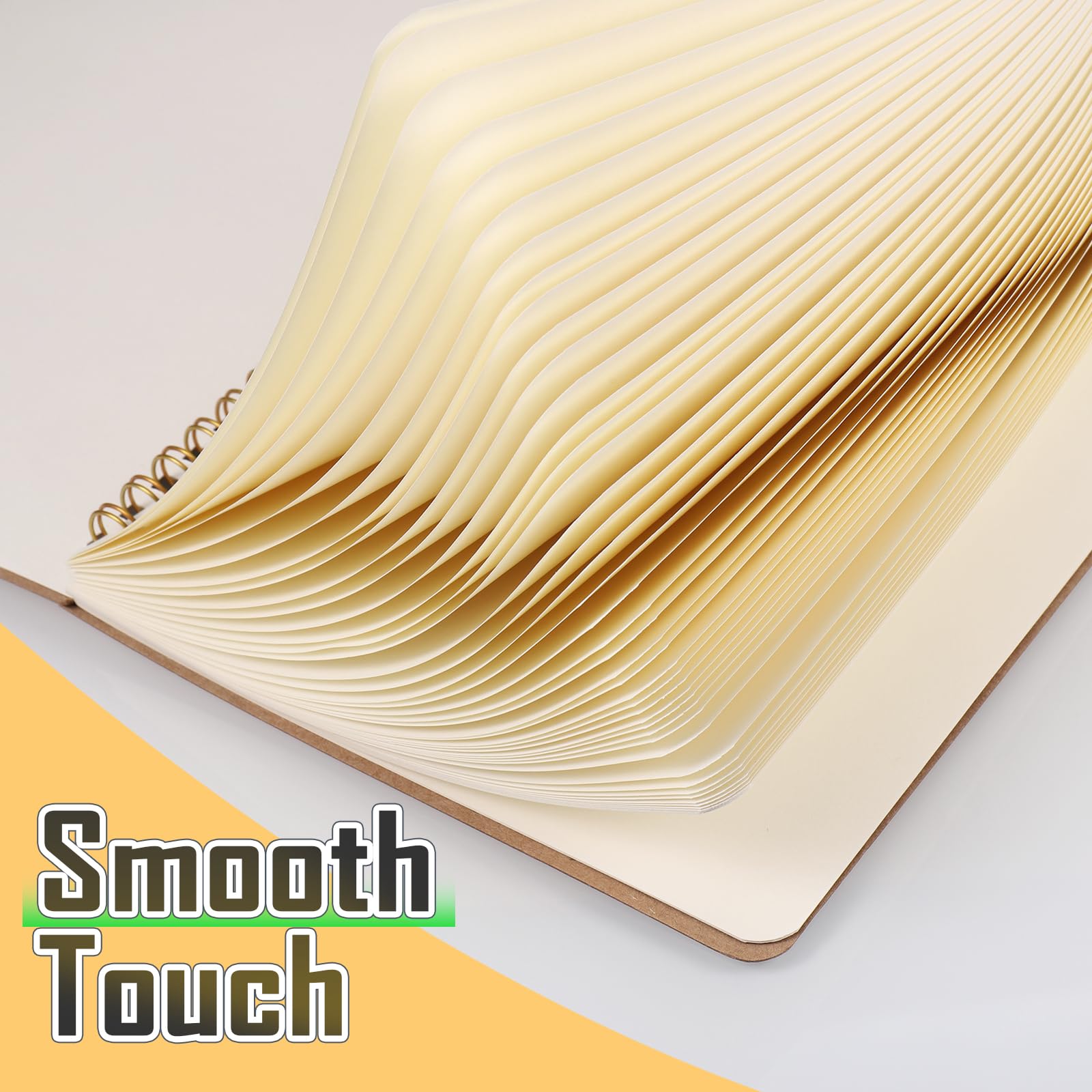 4 Quaderni Spiralati A5 - 100 Pagine Bianche, Carta Spessa, Per Appunti, Schizzi E Disegni - Foto 8