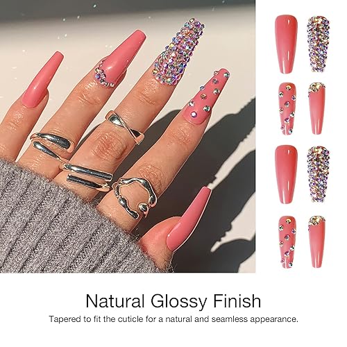 Miniatura 3 de SAGEBIO Juego de manicura de uñas francesas acrílicas, reutilizable, 12 tamaños, kit de 24 uñas