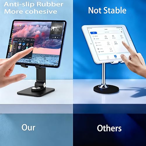 Miniatura 8 de Soporte giratorio para teléfono celular de 360, soporte plegable para teléfono, altura y ángulo ajustables, soporte plegable para teléfono celular