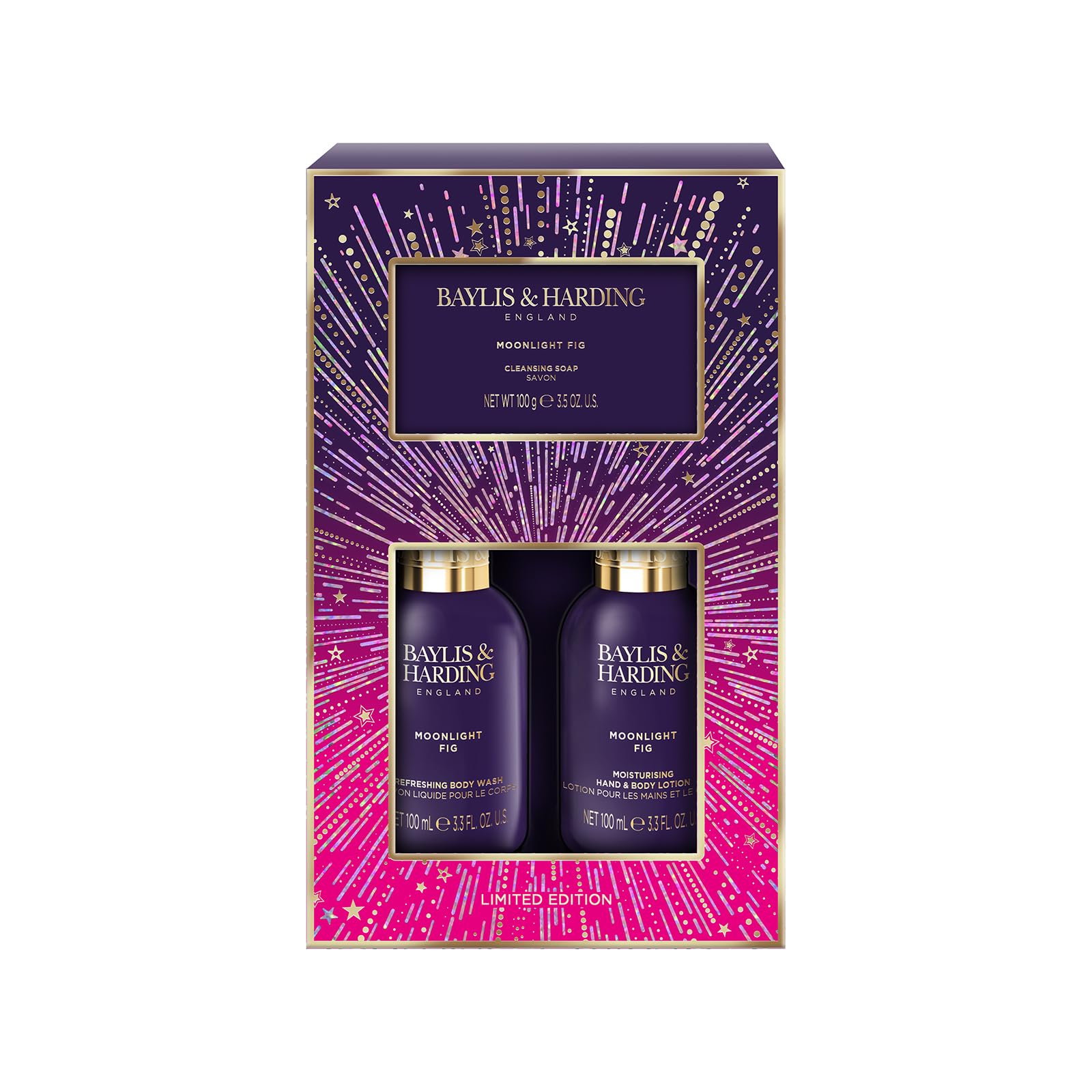 Baylis & Harding Moonlight Fig Make Me Sparkle Bathing Gift Set - Vegan Friendly (Pack of 1) - Image 2