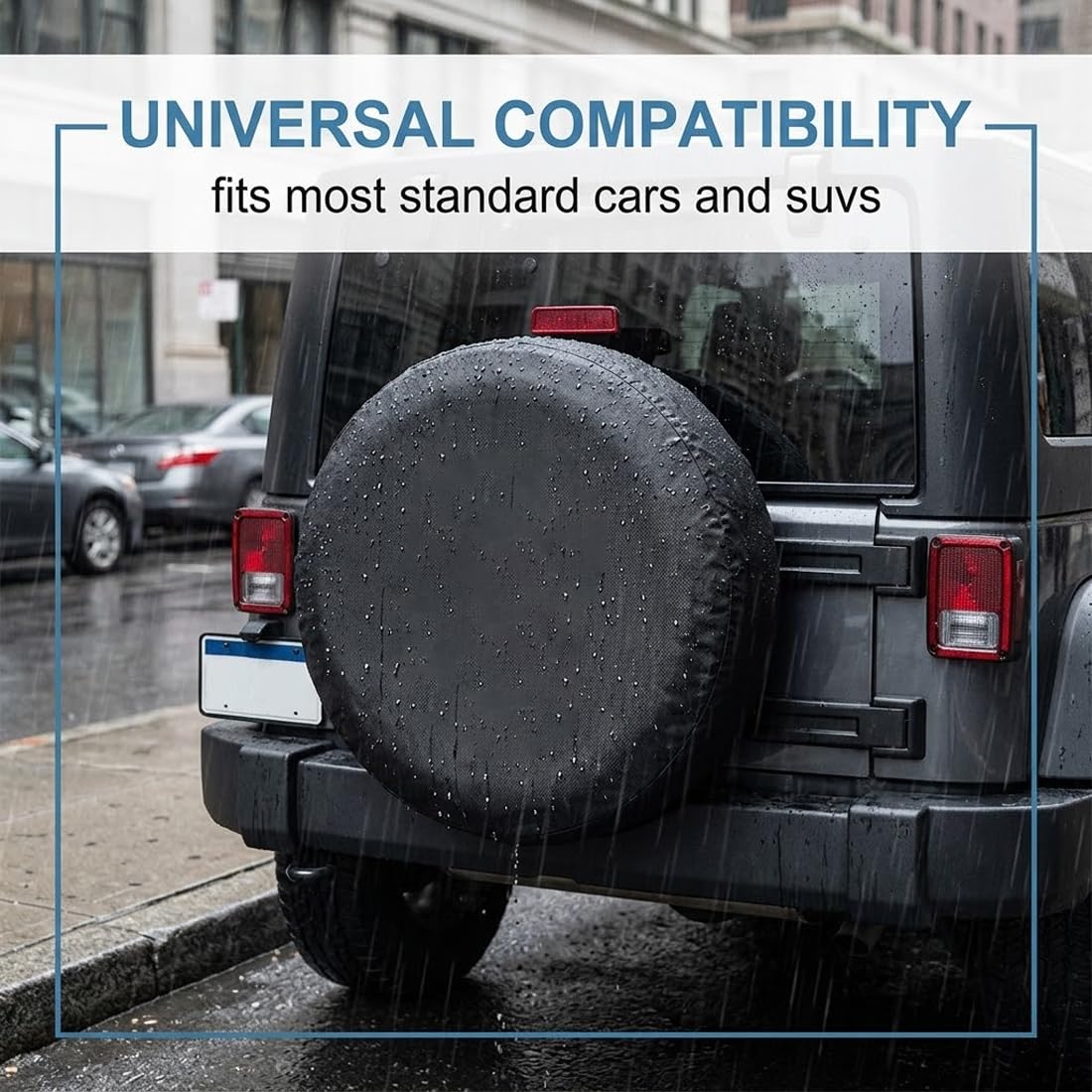 Copertura Universale per Ruota di Scorta Impermeabile Auto Protezione Decorativa Interna (Nero)