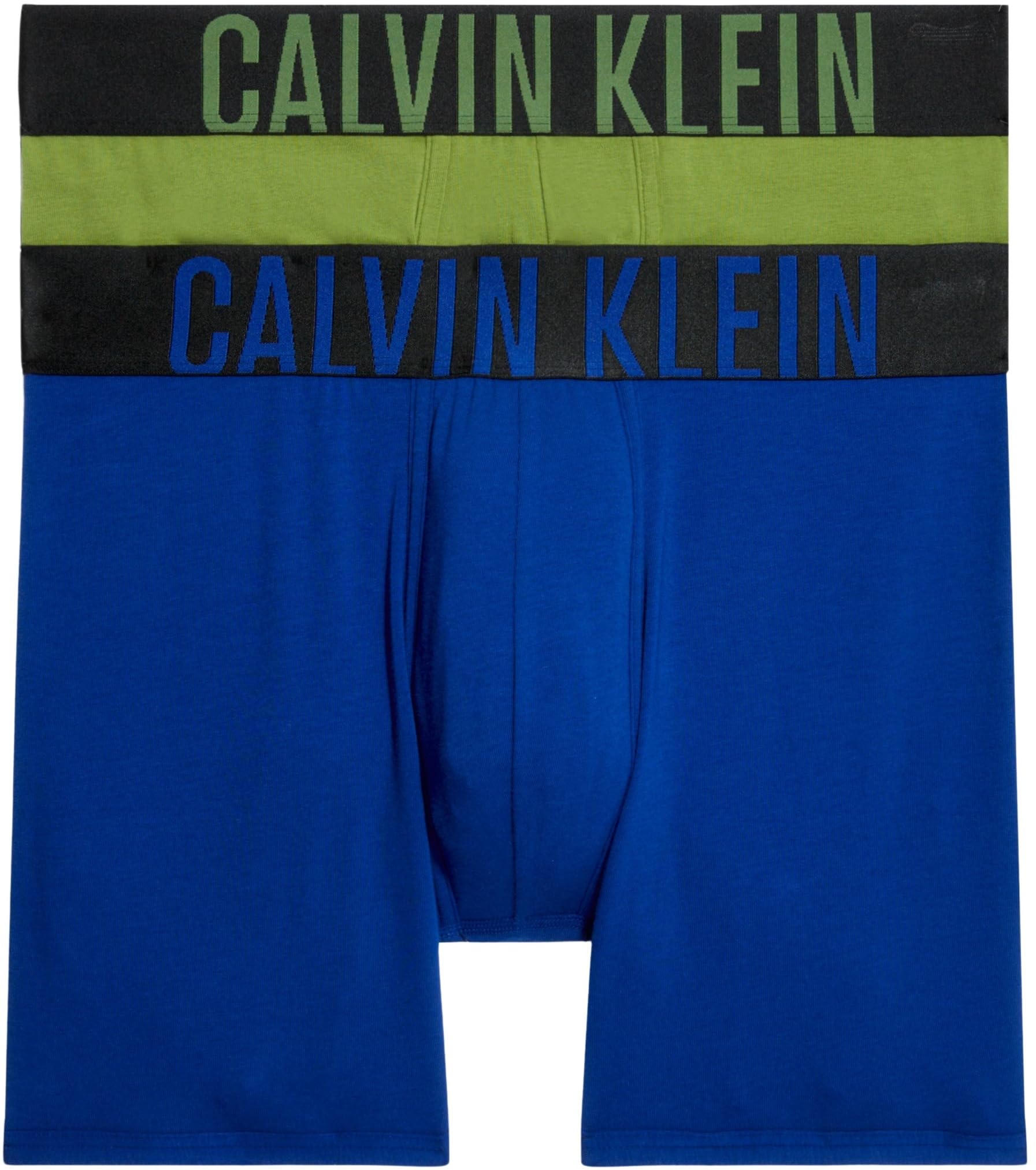 Calvin Klein - Mens Underwear Trunks - 2 Pack - Mens Briefs - Mens Underwear Trunks - Signature Waistband Elastic - Blue/Jade