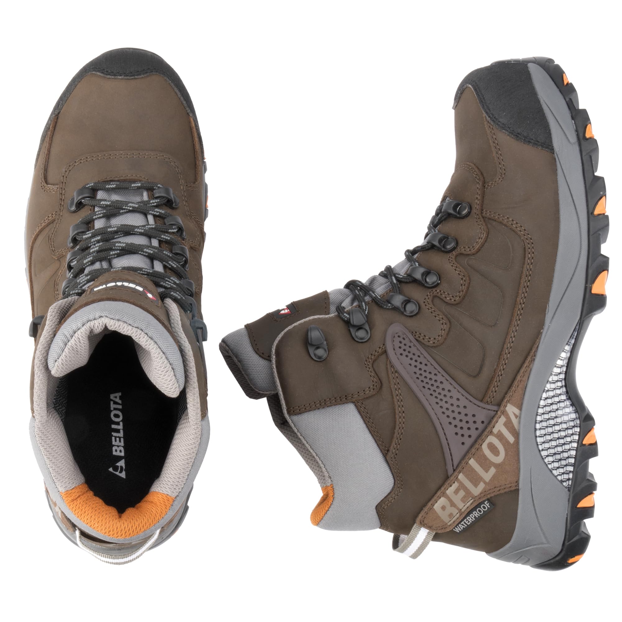 Bellota FTW01 BS3- Bota de Seguridad Unisex Agro Outdoor S3, Calzado de Trabajo en Piel Hidrófuga Crazy Horse, Membrana Impermeable y Puntera Reforzada Antiabrasión, Resistente a Golpes/Rozaduras.