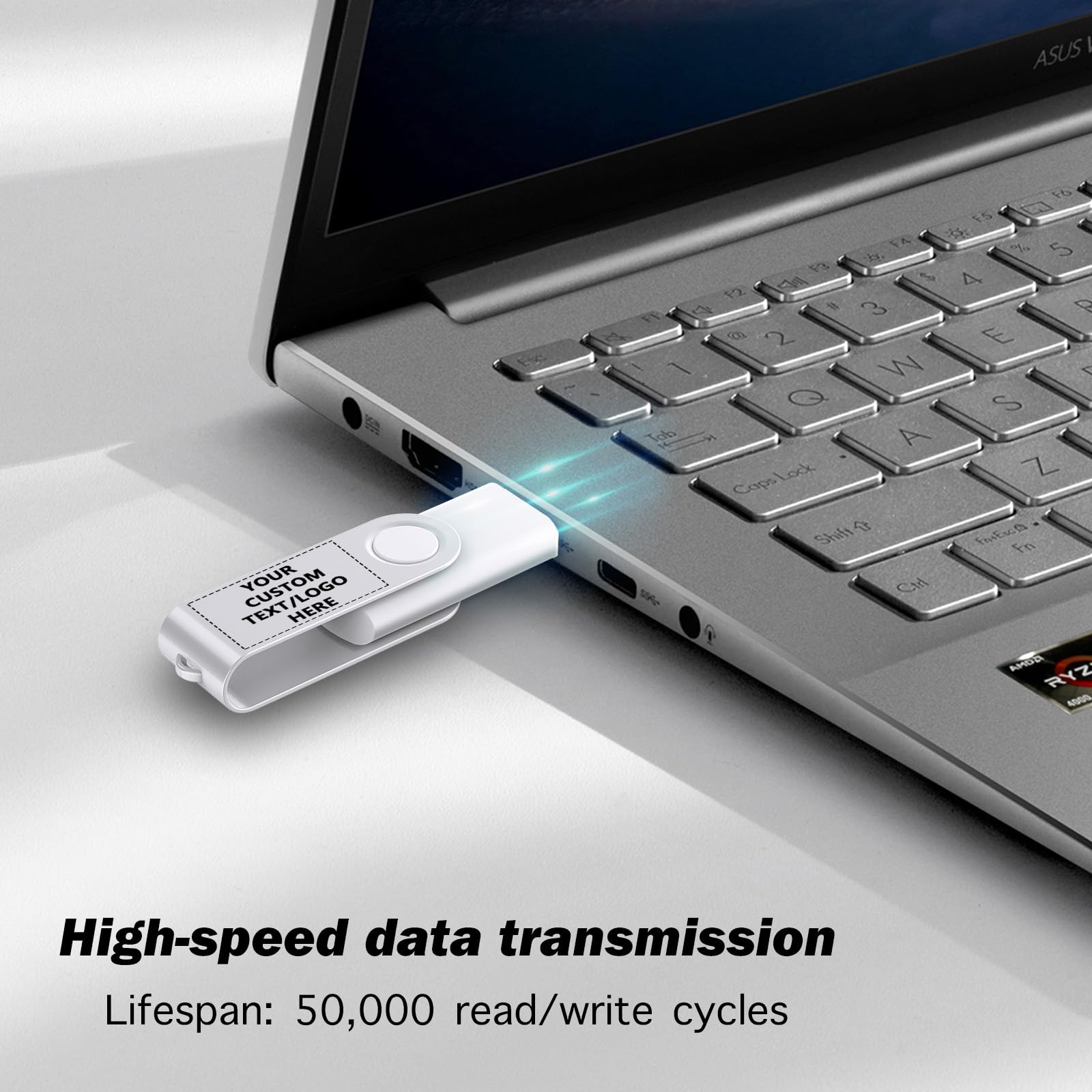 Twister USB-Stick Personalisiert 1000 Stück, Individualisiert Logo Druck- als Firmengeschenke und Werbegeschenke - 8GB