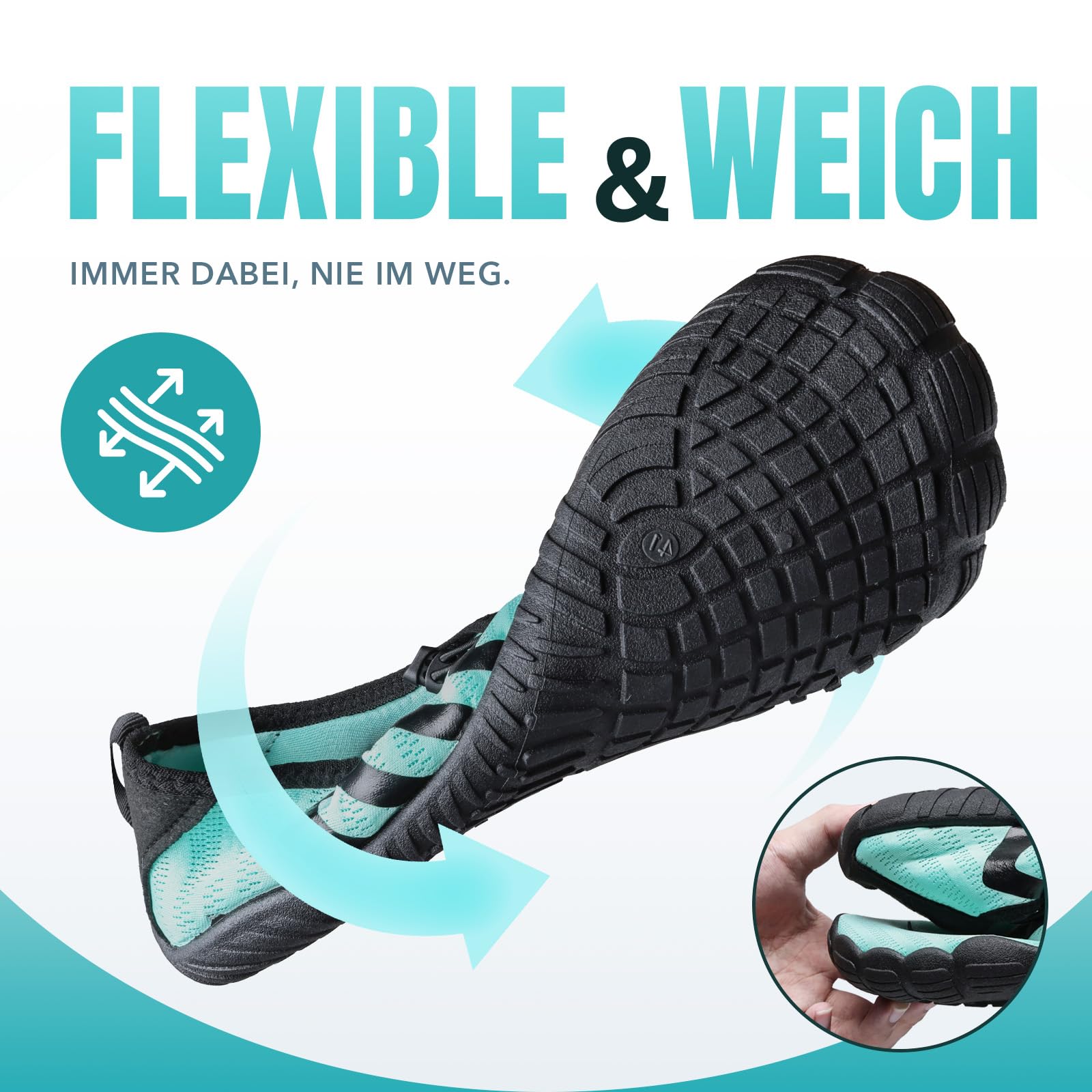Torotto Barfußschuhe Fitnessschuhe Barfussschuhe Herren Damen Atmungsaktiv Schnell Trocknen Knit Zero-Drop Outdoor Unisex