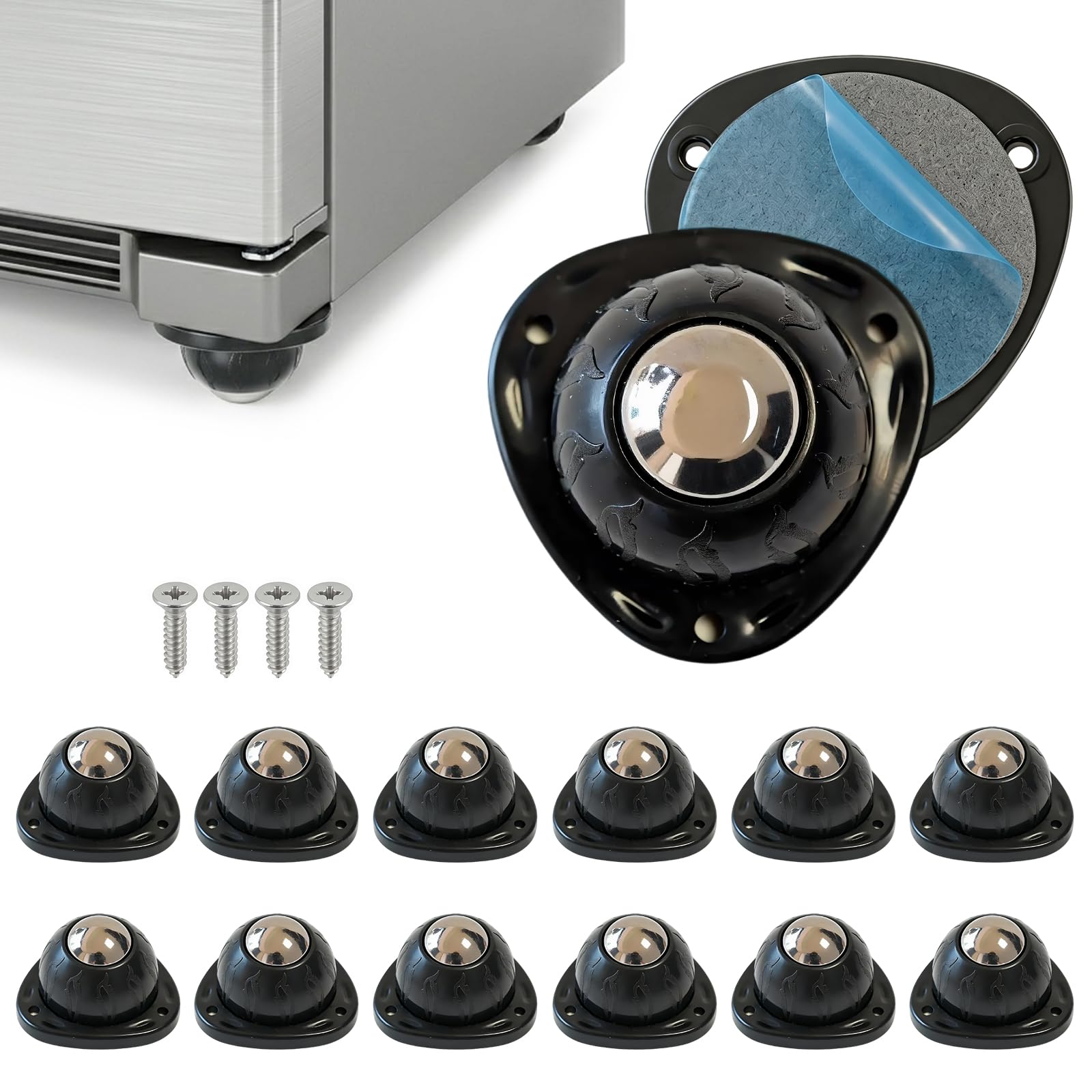 Self Adhesive Caster Wheels - 4 Pack -11