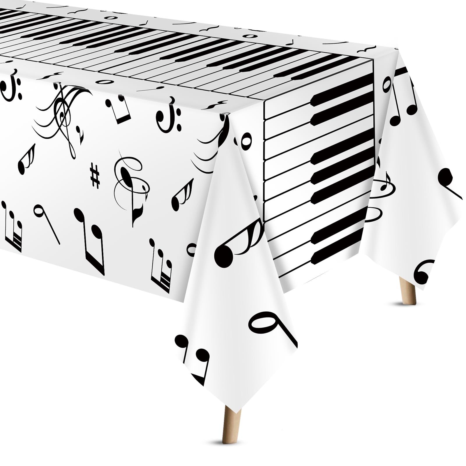 Amazon.com: VitalCozy 1 Pcs Musical Notes Plastic Tablecloth 54 x 108 ...