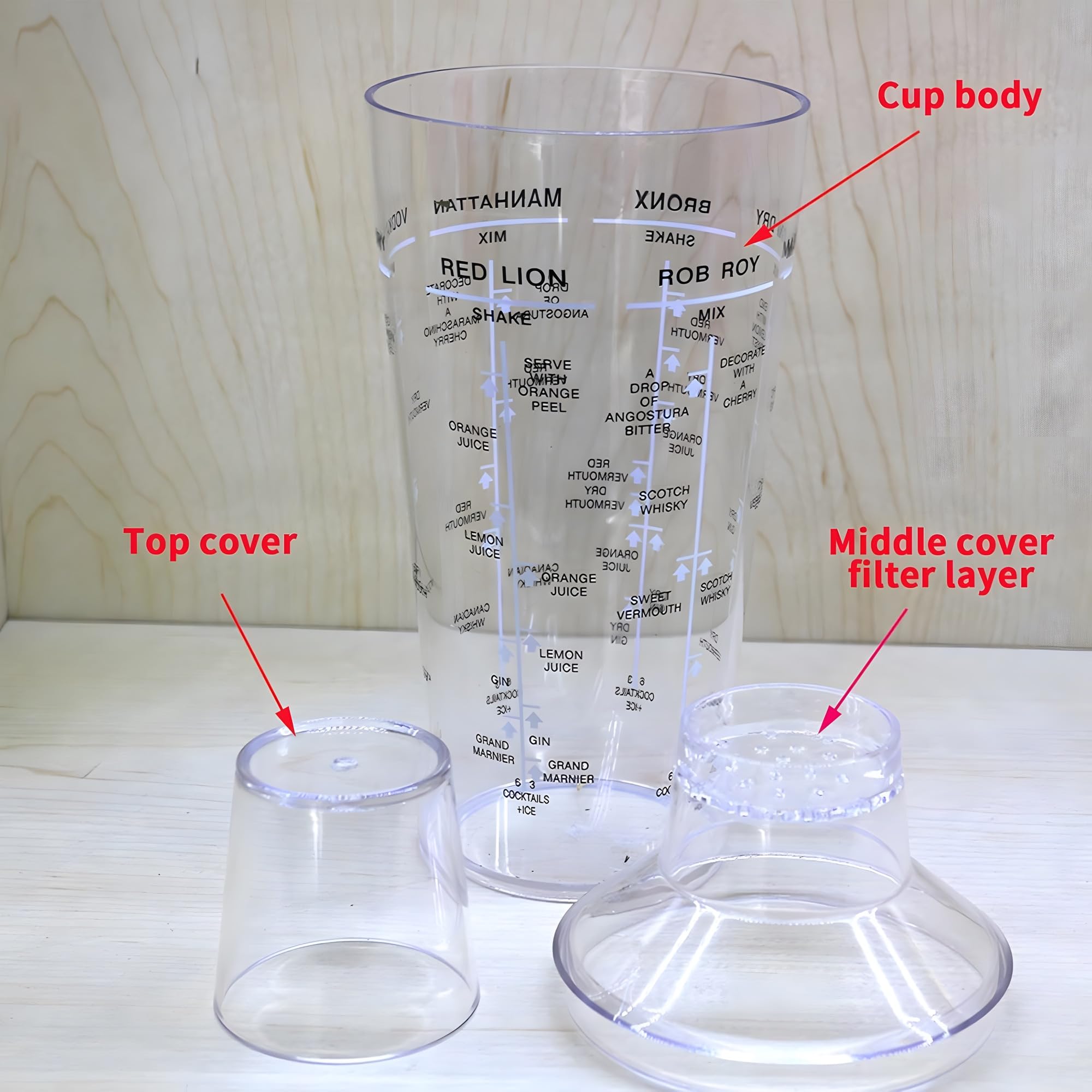 24x7 eMall Cocktail Shaker, Cocktail Making, Drink Mixer Wine Beverage Shaker with Scales, Large Capacity for Drinks Bar Accessories Home Use with Recipes Newcomer - Image 5 thumbnail