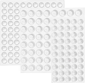 214Pcs Cabinet Door Bumpers Self-Adhesive Rubber Pads 3 Shapes for Cabinet