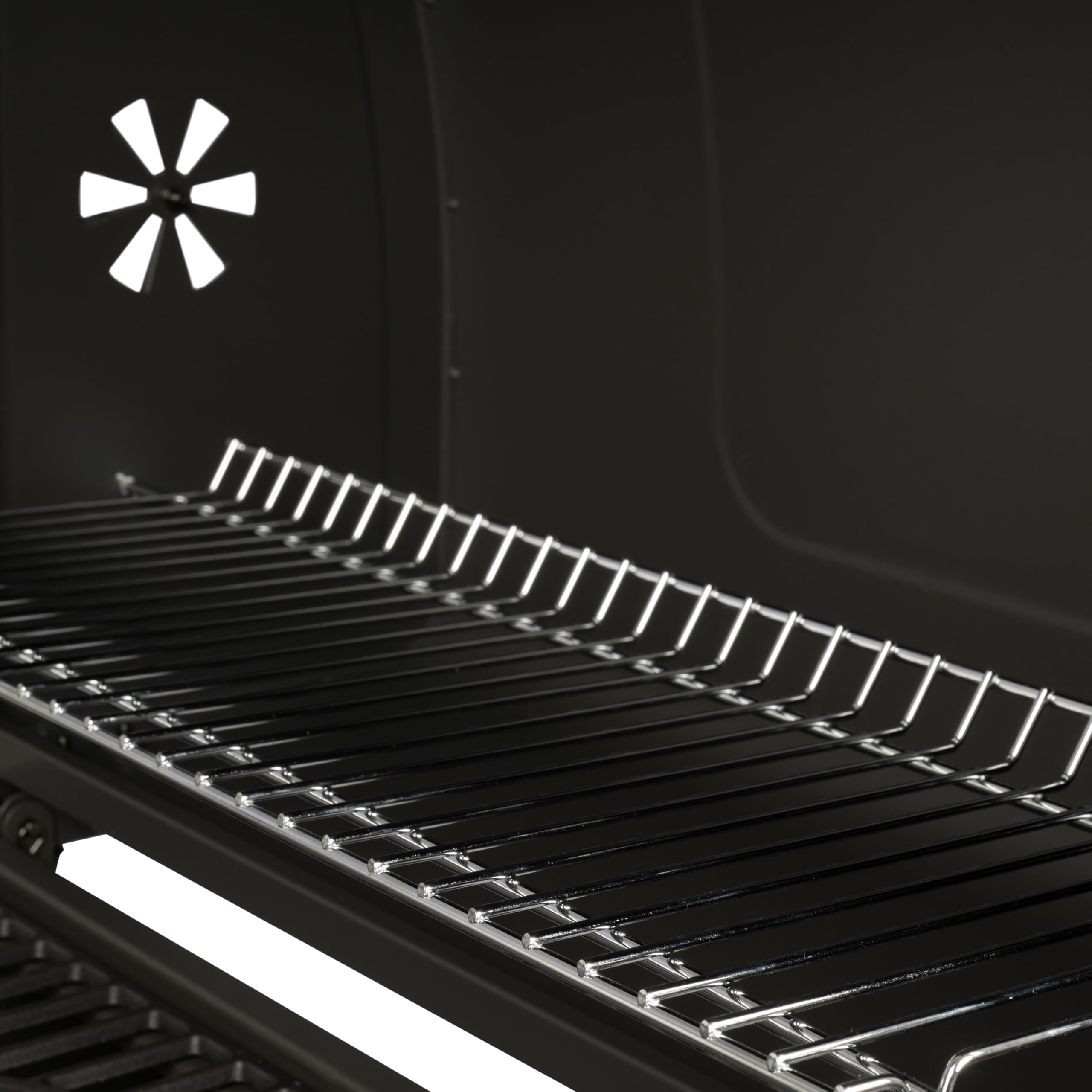 ACTIVA Holzkohlegrill Angular Guss inkl. Gusseisenrost & wetterfester Abdeckhaube I Holzkohlegrill mit Deckel, verstellbarer Kohlewanne & Thermometer I Grillwagen