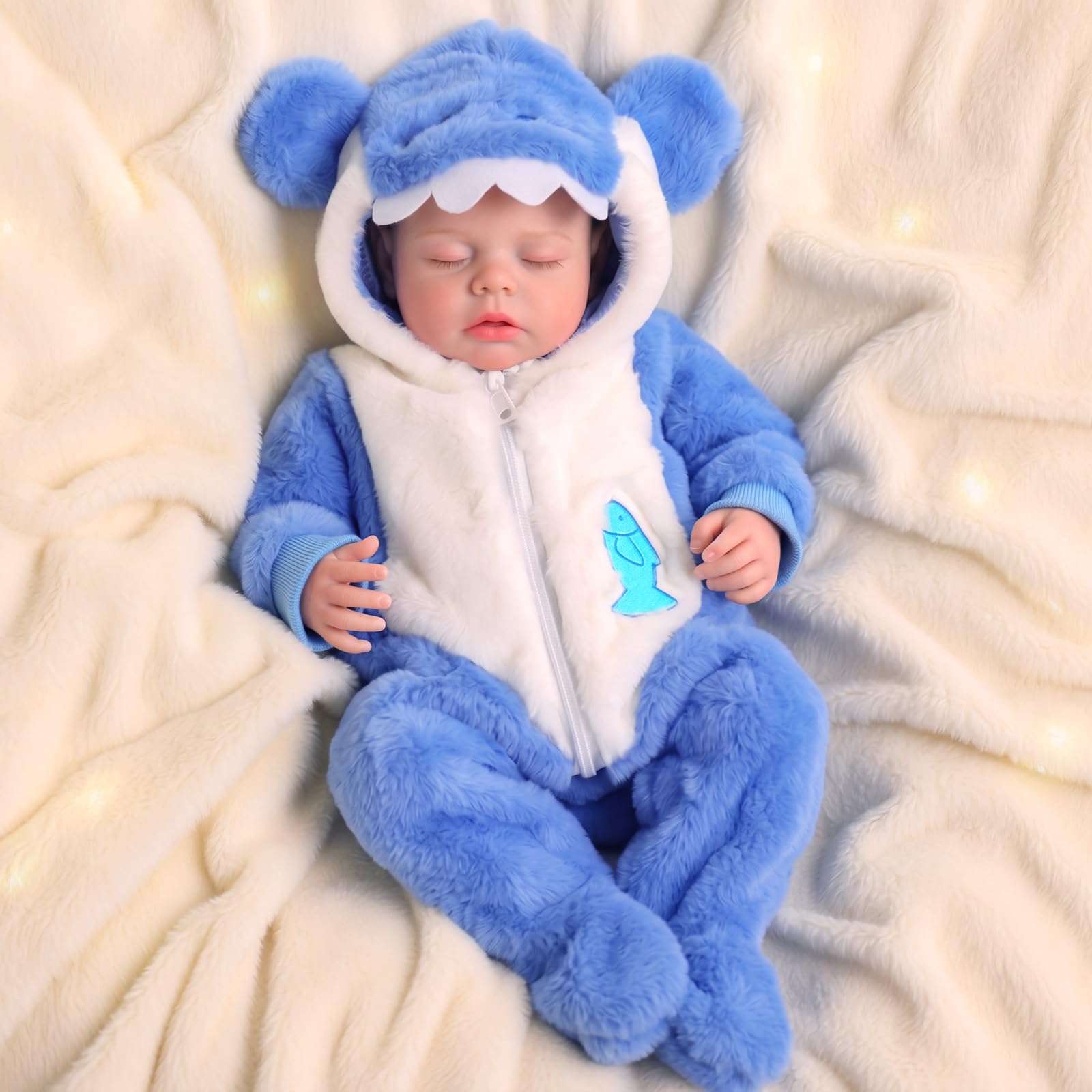 BABESIDE Puppe Reborn Baby Mädchen Zwillinge, 20 inch Vinyle Baby Doll Puppen with Stoffkörper, Baby Puppe ab 3+ Jahre mit Bausatz, Lebensechte Babypuppen wie Echt, Realistische Puppe Weichkörper