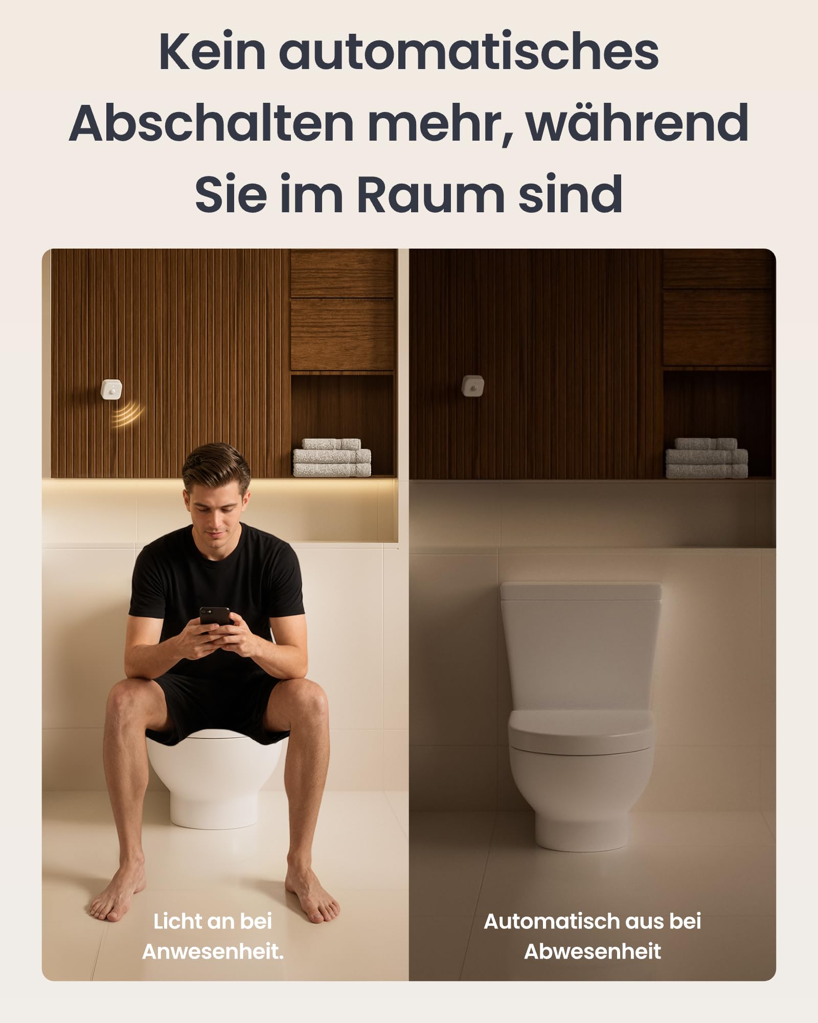SwitchBot mmWave Bewegungssensor, Präsenzmelder für Smart Home Licht- & Gerätesteuerung, Dynamische Überwachung & Sicherheitsalarm, Alexa HomeKit & Apple Home über Hub, 2 Jahre Batterie