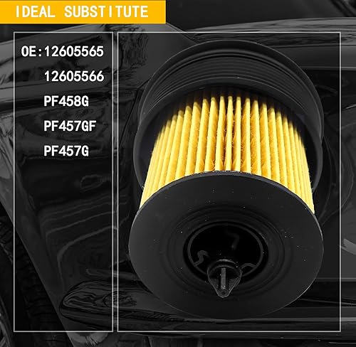 Miniatura 3 de El filtro de aceite del motor y el conjunto de tapa reemplaza a 12605565 PF458G compatible con Pontiac G5 G6 Grand Am Pursuit Solstice