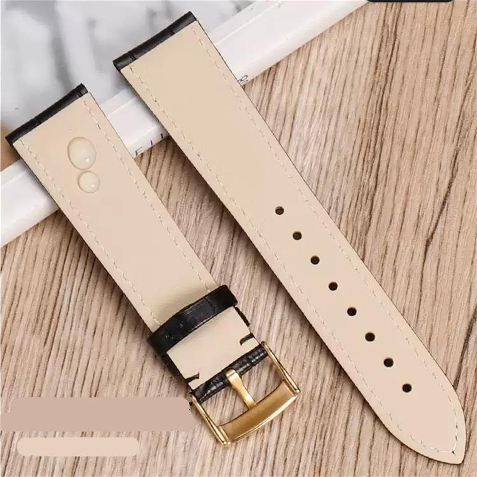 Accesorios de correa de reloj de cuero for hombre con hebilla de acero inoxidable 16 22 mm