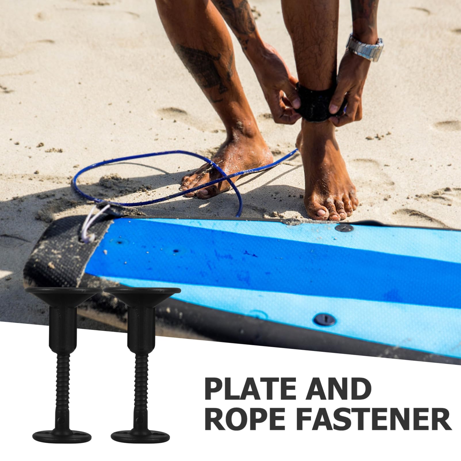 Toyvian Cinturino Sicurezza per Surf Ganci per Surf Leggeri E Pratici Fissaggio Stabile per attività Acquatiche per Canoe E Paddle Board 4 * 4