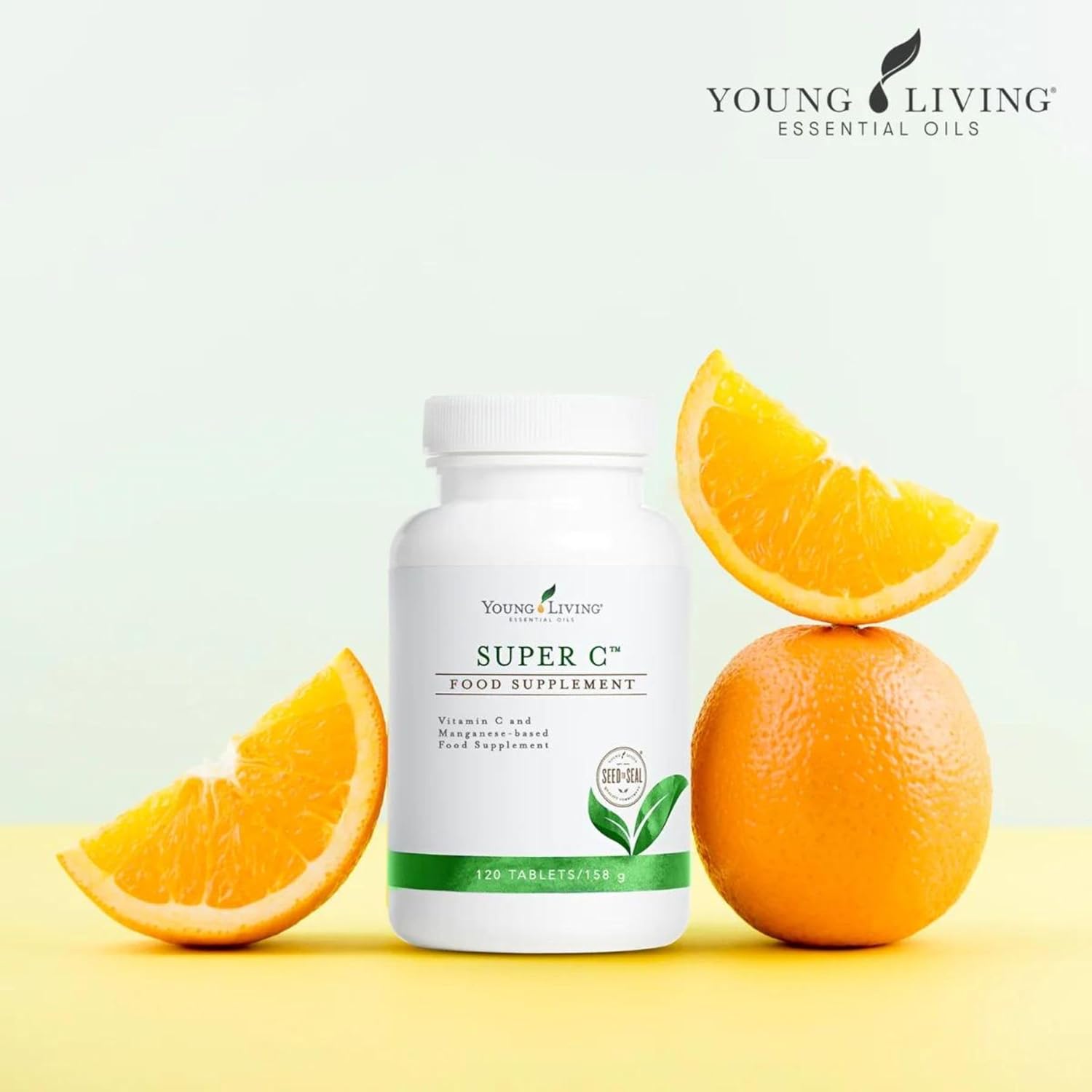 Young Living Super C Tablets - 120 ct, Essential Oils - Vitamin C - Supports Respiratory - Antioxidant Boost- Immune Function - Defense System - Minerals