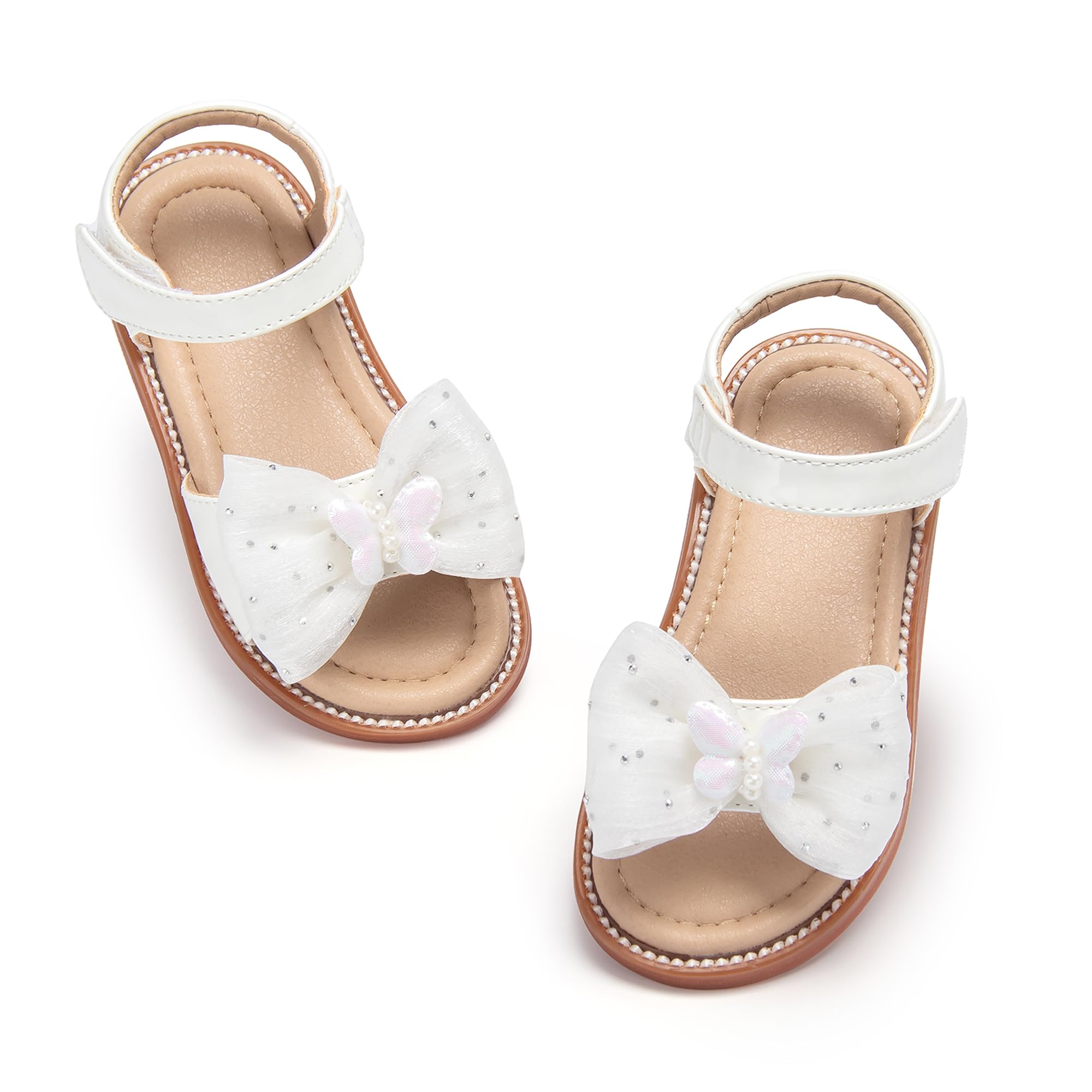 Otter MOMO Toddler Little Flower Girl Sandals Princess Dress Shoes Wedding