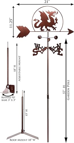 Miniatura 2 de SWEN Products Solo flecha superior intercambiable con veleta de dragón
