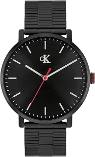 Men’s CK Real Quartz Watch - Slim Case, Bracelet, Minimalist Dial, Water Resistant Up to 30m - Modern, Classic Timepiece - Gift for Him 42mm