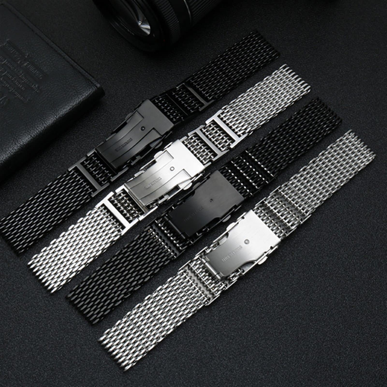 Do iwc pasek do zegarka siatka pasek do zegarka ze stali nierdzewnej 20 mm 22 mm 316L bransoletka ze stali nierdzewnej do omage opaska na nadgarstek metalowy pasek mediolański