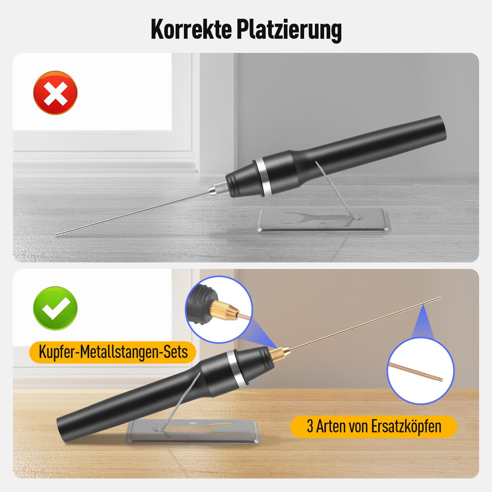 3-in-1 Schaumstoffschneider,Styroporschneider Heißdrahtschneider Elektrischer für Kunststoffe & Styropor,Styropor Schneider zum Graben von Löchern und Bearbeiten von（DunkelStyle)