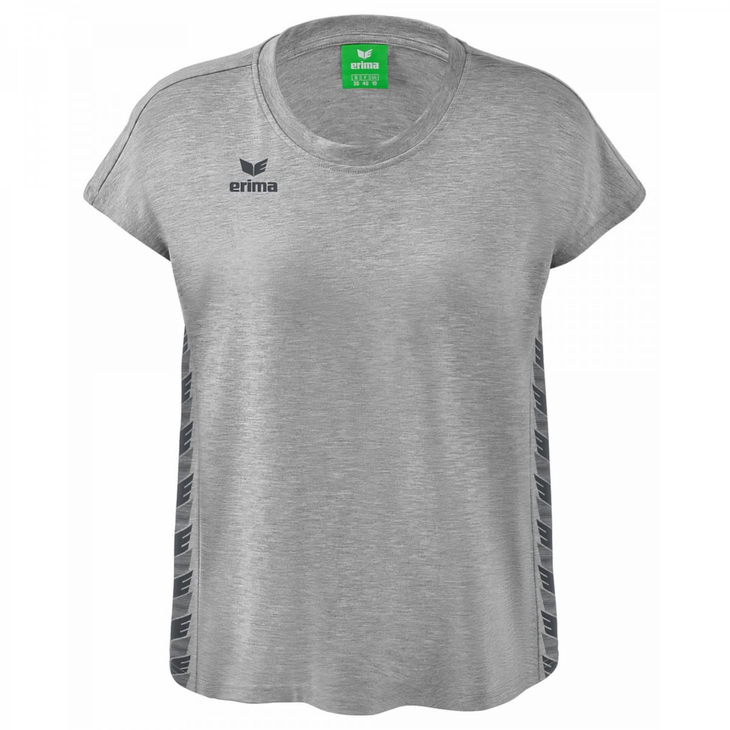 Erima Women's Essential Team Functional T-Shirt, Light Grey Marl, 42