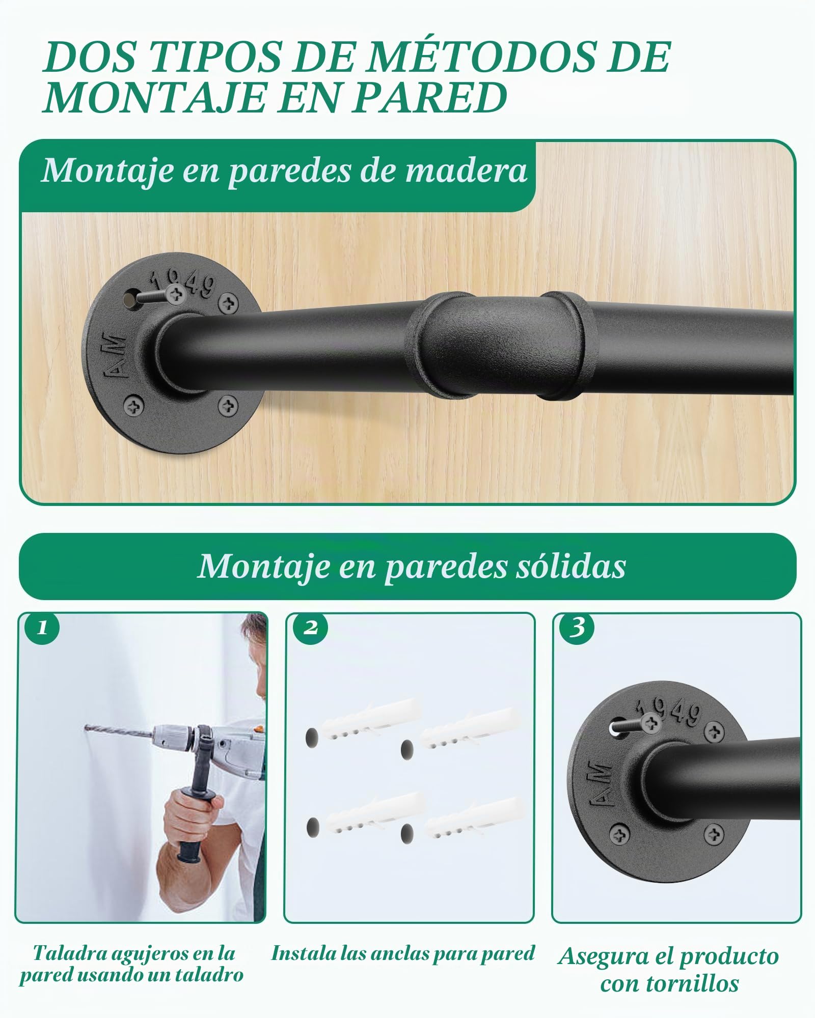 SOFITORG Colgador de Plantas para Interiores, Barra Colgante para Plantas de Interior con 6 Cadenas Colgantes, Barra Colgante de Pared para Ventana y Techo, 65.7 Pulgadas, Metal/Negro, macetas no
