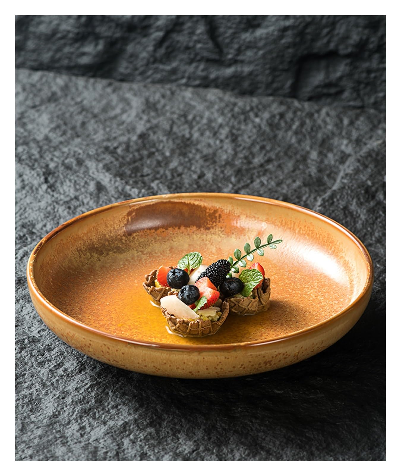 Plates Style Japonais Assiette à Plat en Céramique Creative Fish Plat Bol Vaisselle Assiette Occidentale Assiette à Dessert(A)