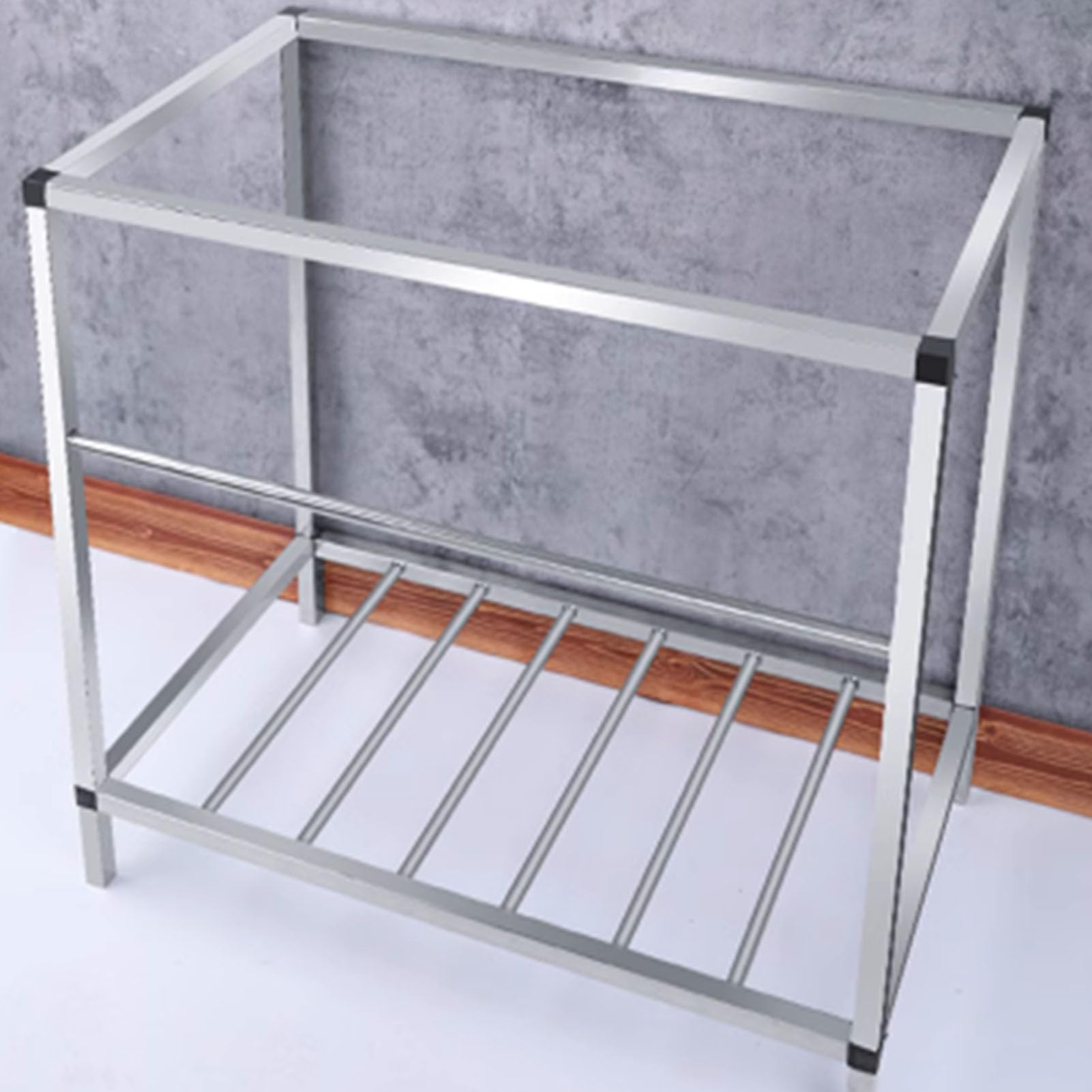 Fregadero de acero inoxidable multifuncional para cocina y jardín, portátil y con grifo - Ideal para camping (A,53×38cm)