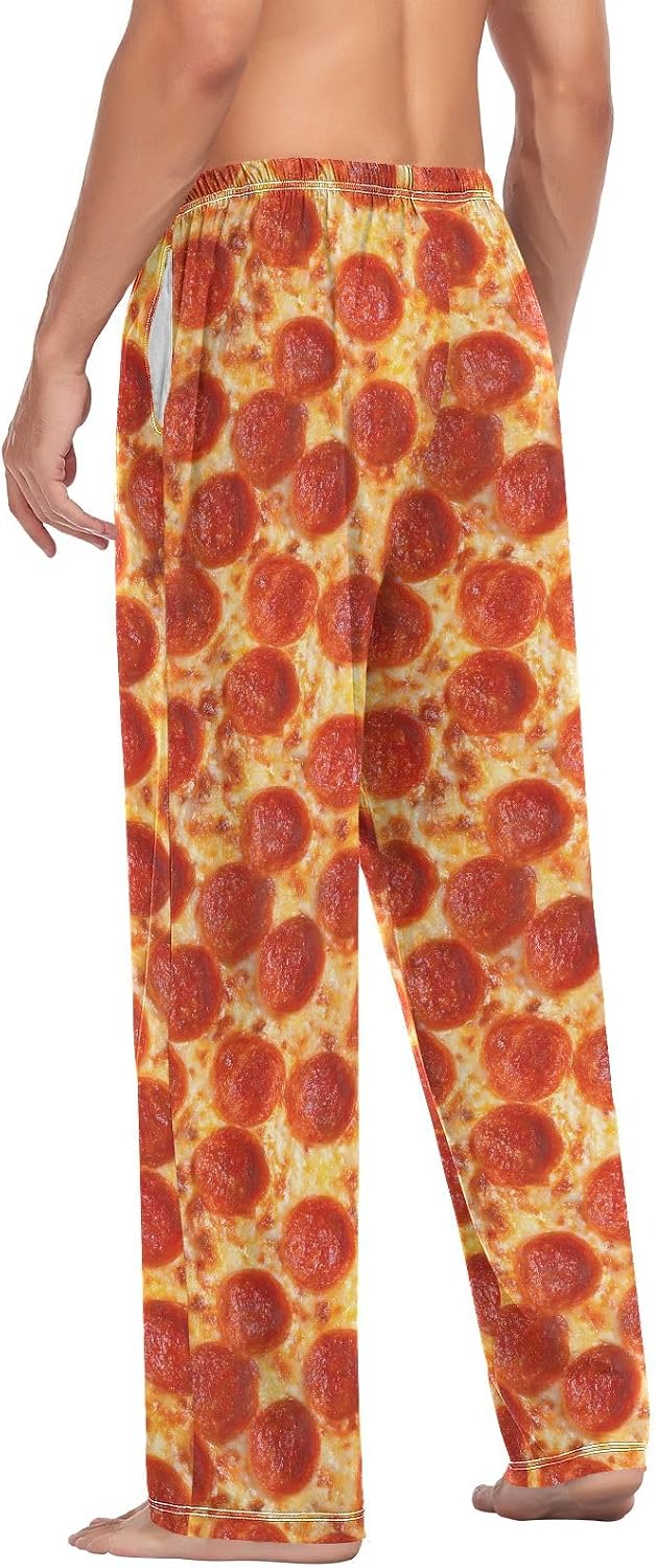 SUABO Pajama Pants for Men, Black and White Cow Print Men's Separate Bottoms, Lounge Pants, Relaxed Sleep Pant