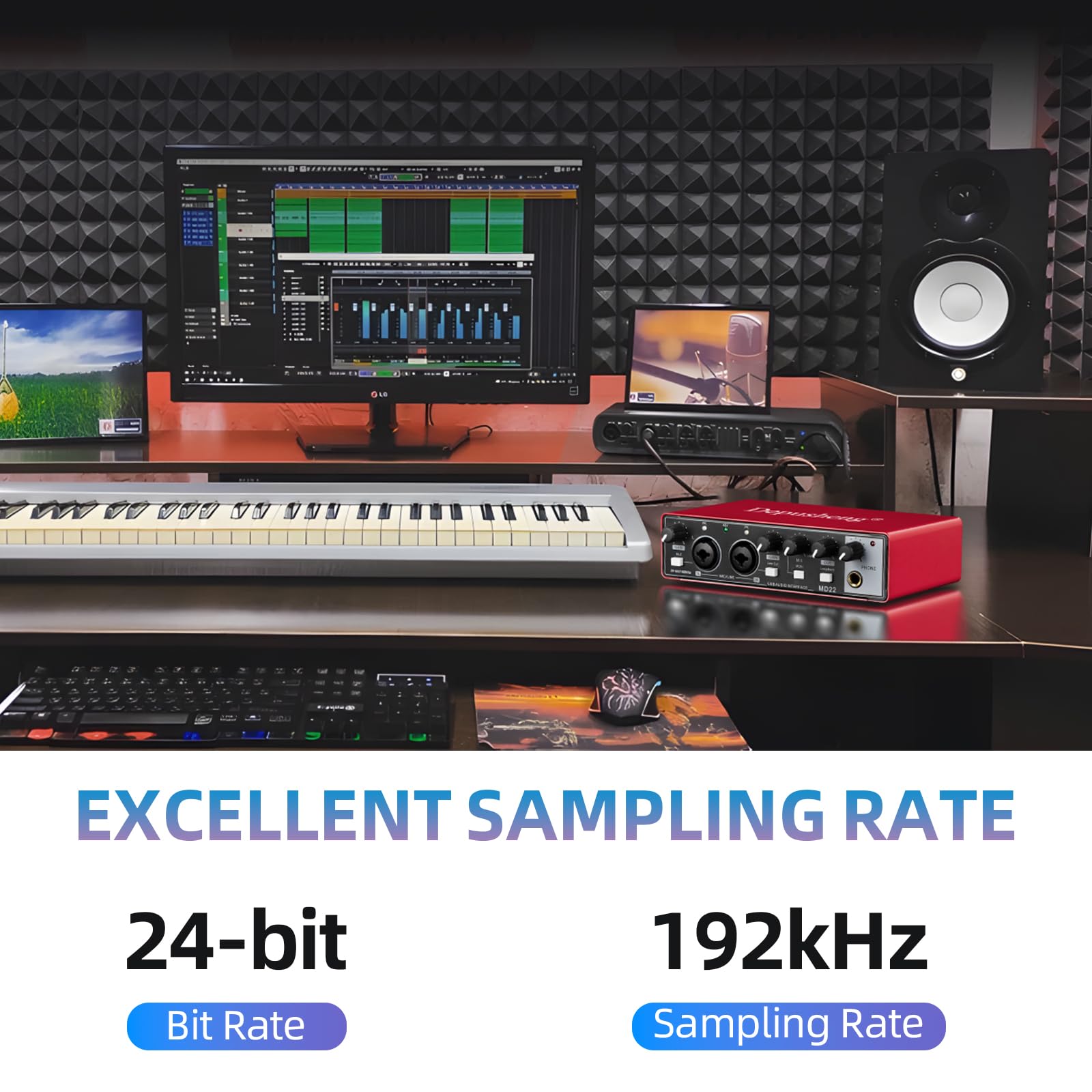 Depusheng USBオーディオインターフェイス Amazon.com: Depusheng RED USB Audio Interface for Recording