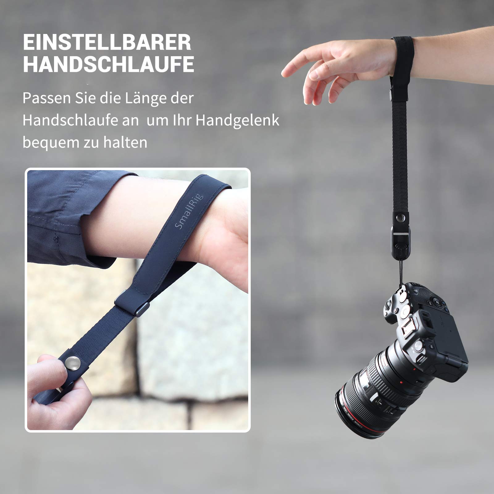 SMALLRIG Kamera Handschlaufe Neopren Kamera Handgelenkschlaufe Trageschlaufe für Canon für Nikon für Sony für Fujifilm für Olympus DSLR SLR - 2398