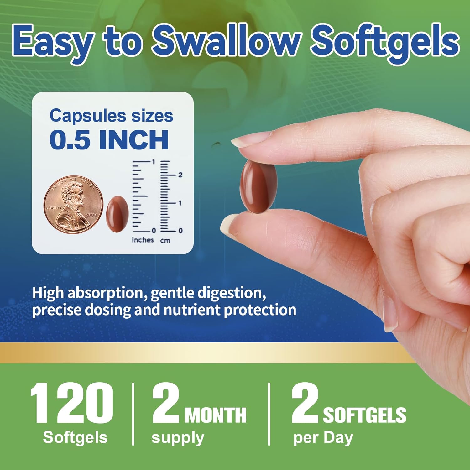 19-in-1 AREDS 2 + Eye Vitamins for Macular Health and Dry Eye, Lutein and Zeaxanthin Supplement with Vitamin C/E, Zinc, Omega-3, Support Eye Strain, Pressure, Night Vision & Hydration - 120 Softgels - Image 6