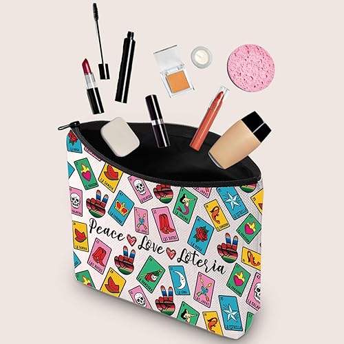 Miniatura 10 de JXGZSO Bolsa de lotería divertida Bolsa de almacenamiento de bingo mexicano, regalo de lotería, bolsa de lona de lotería con cremallera, regalos