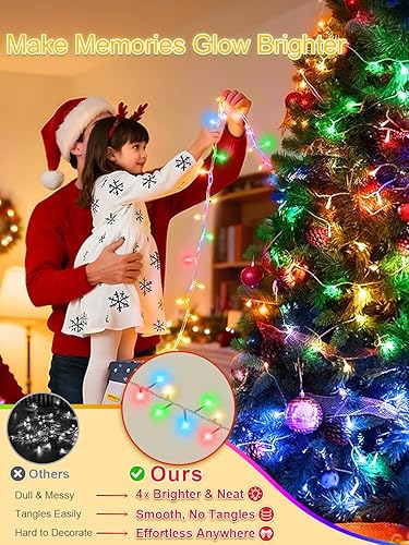 Miniatura 2 de Luces de Navidad con 1000 LED, 328 pies, guirnalda de luces extralargas, conectables y enchufables con control remoto y temporizador, luces