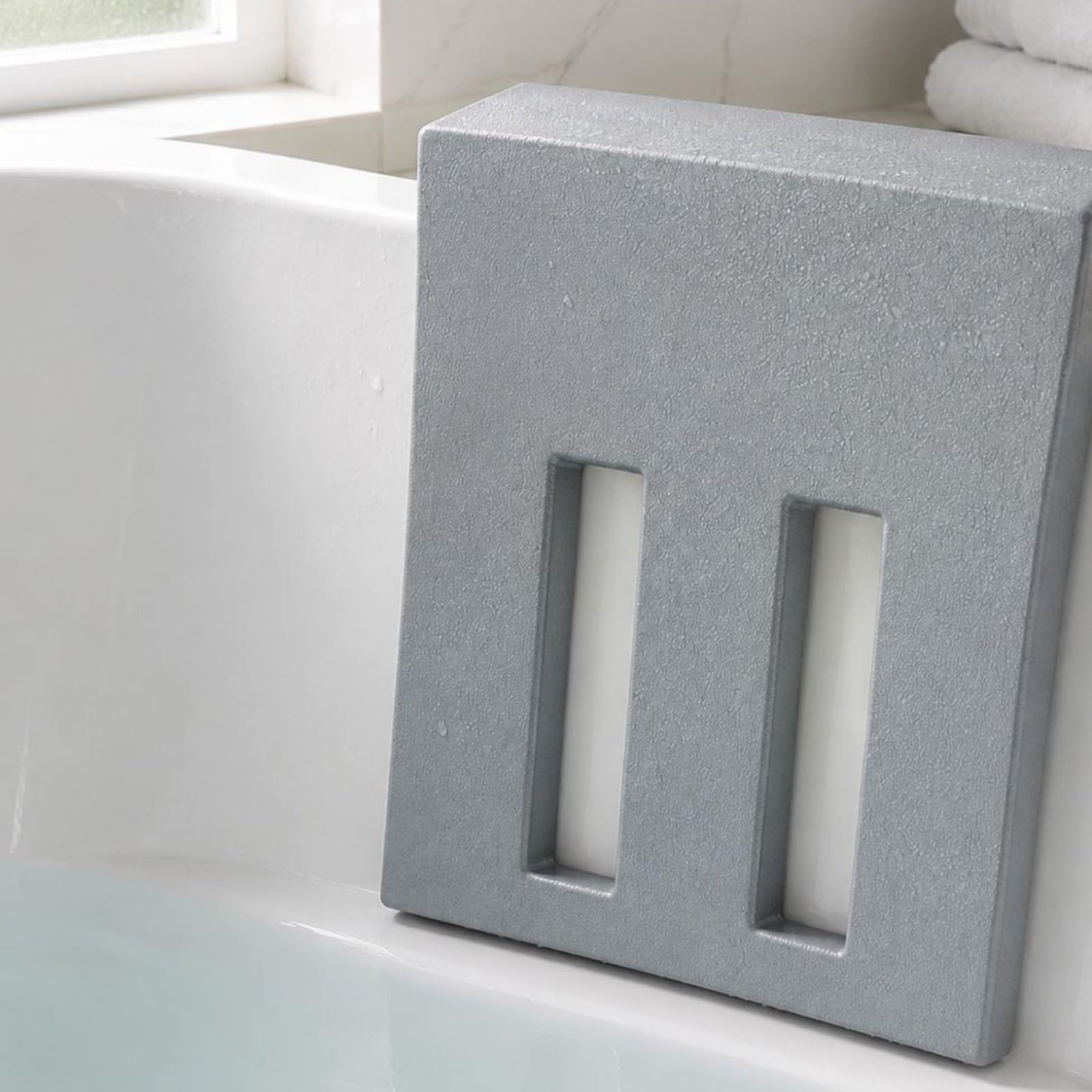 Poggiatesta Vasca Schiumato Facile da Pulire Cuscino PU Vasca Resistente all’umidità Accessorio Bagno per Piscina