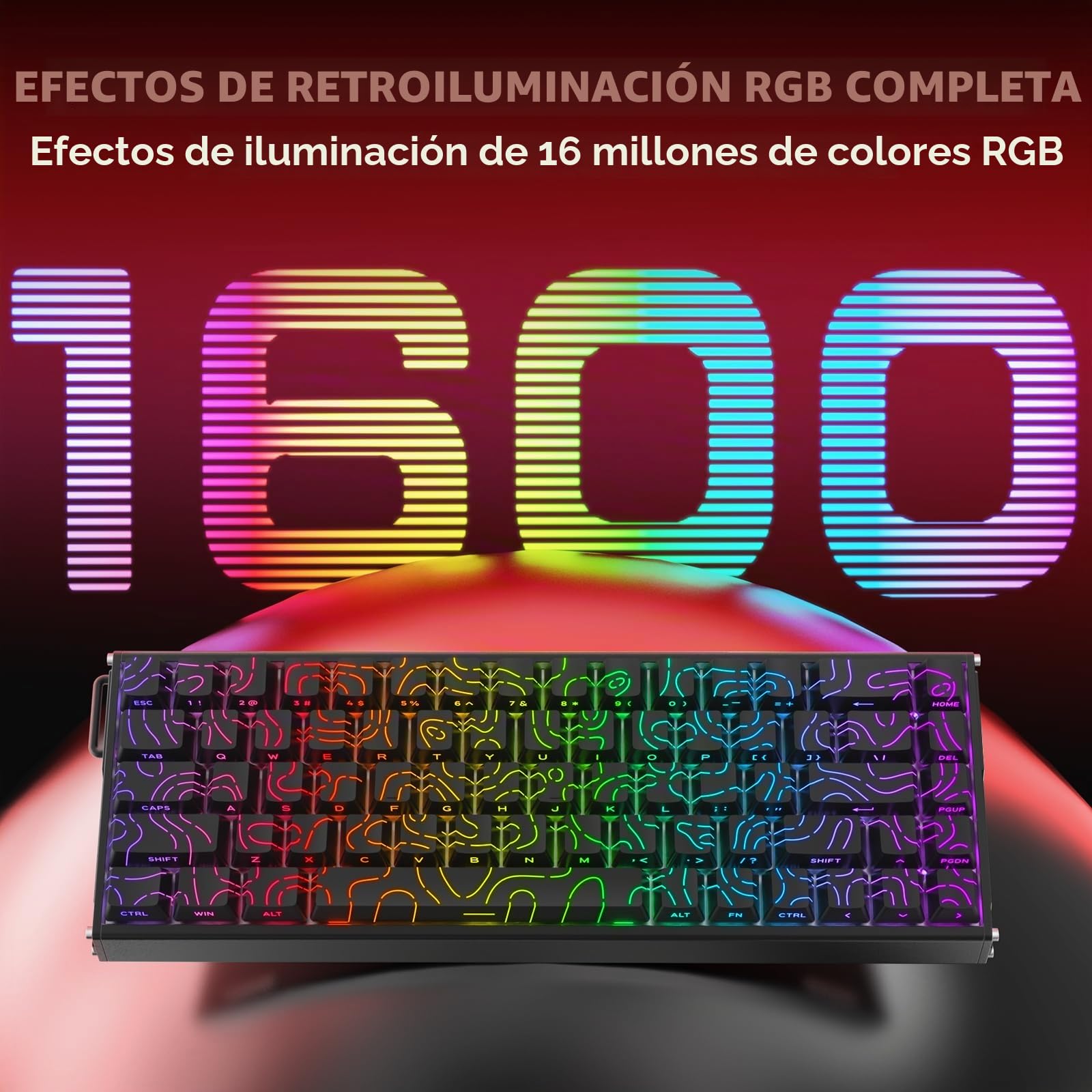 ATTACK SHARK X68MAX HE Teclado de Aluminio CNC Completo, 8KHz Rapid Trigger, Accionamiento Ajustable 0.005mm, Gaming RGB Cableado con Interruptor Magnético, Snap Tap,Cable C01Ultral (Contornos Negro)