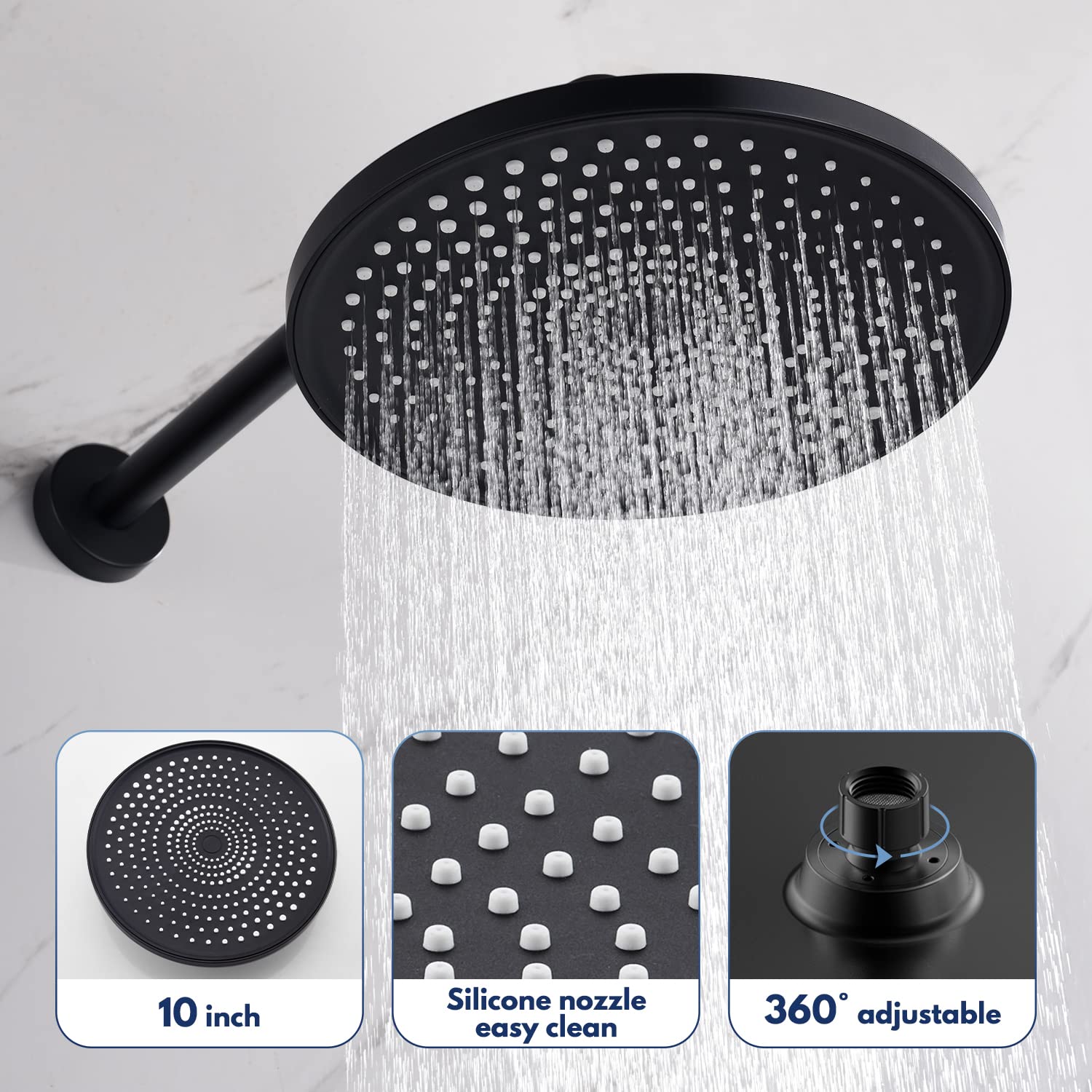 Luxus Dusche Set Mit Thermostat – 40 Cm Regendusche Aus Edelstahl, Unterputz, Deckenmontage, Inkl. Handbrause