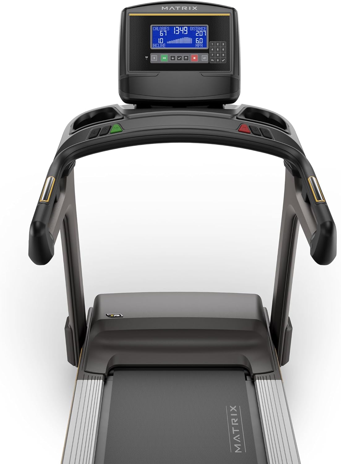 Matrix Fitness T75 Treadmill with XR | 8.5" LCD | Club-Quality Treadmill for Running, 5K & Marathon | Heavy-Duty Frame, Extra-Thick 22"x60" Deck, Industrial Cushioning