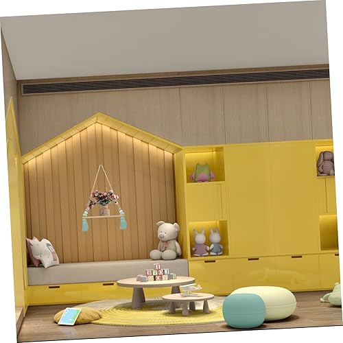 Miniatura 8 de ARTIBETTER Estantes de madera con cuentas para dormitorio, decoración de pared, soporte decorativo para ollas, entrada, estantes flotantes para