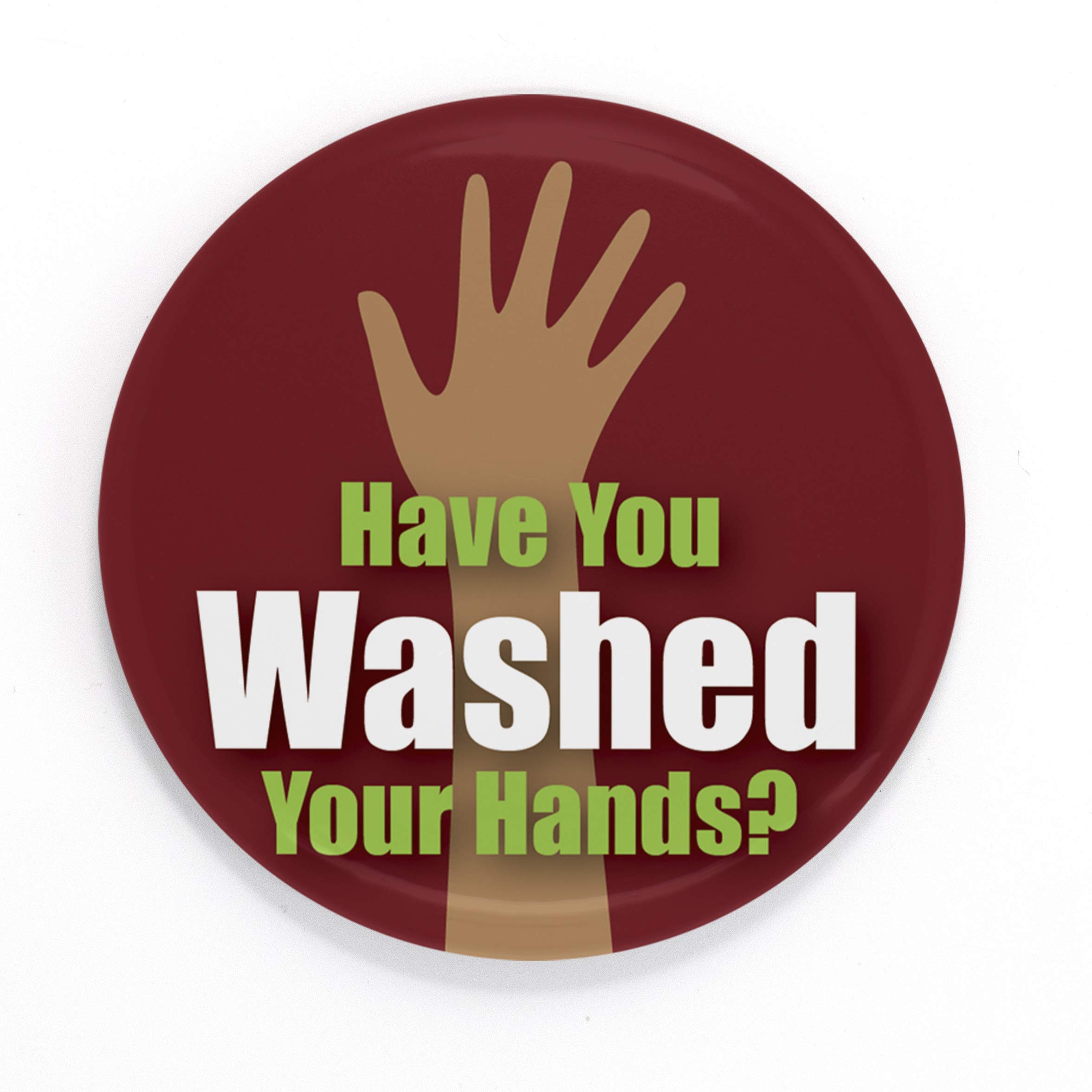 ButtonsmithWash Your Hands Pinback Button - Union Printed and Union Made - Made in the USA
