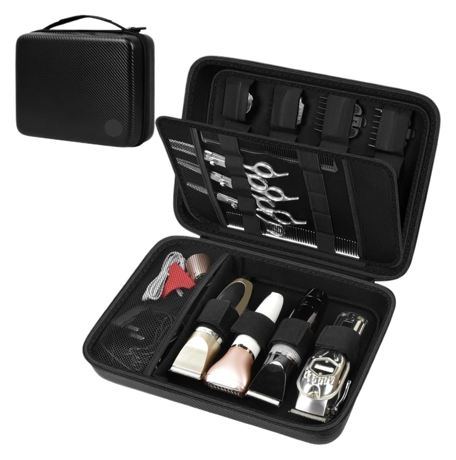 Bolsa de Transporte Profesional Estuche de viaje duro for cortapelos, bolsa organizadora de suministros de peluquero for cortar el pelo, soporte de almacenamiento for recortadora