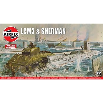 Airfix Vintage Classics Set LCM3 & Sherman 88 Pieces