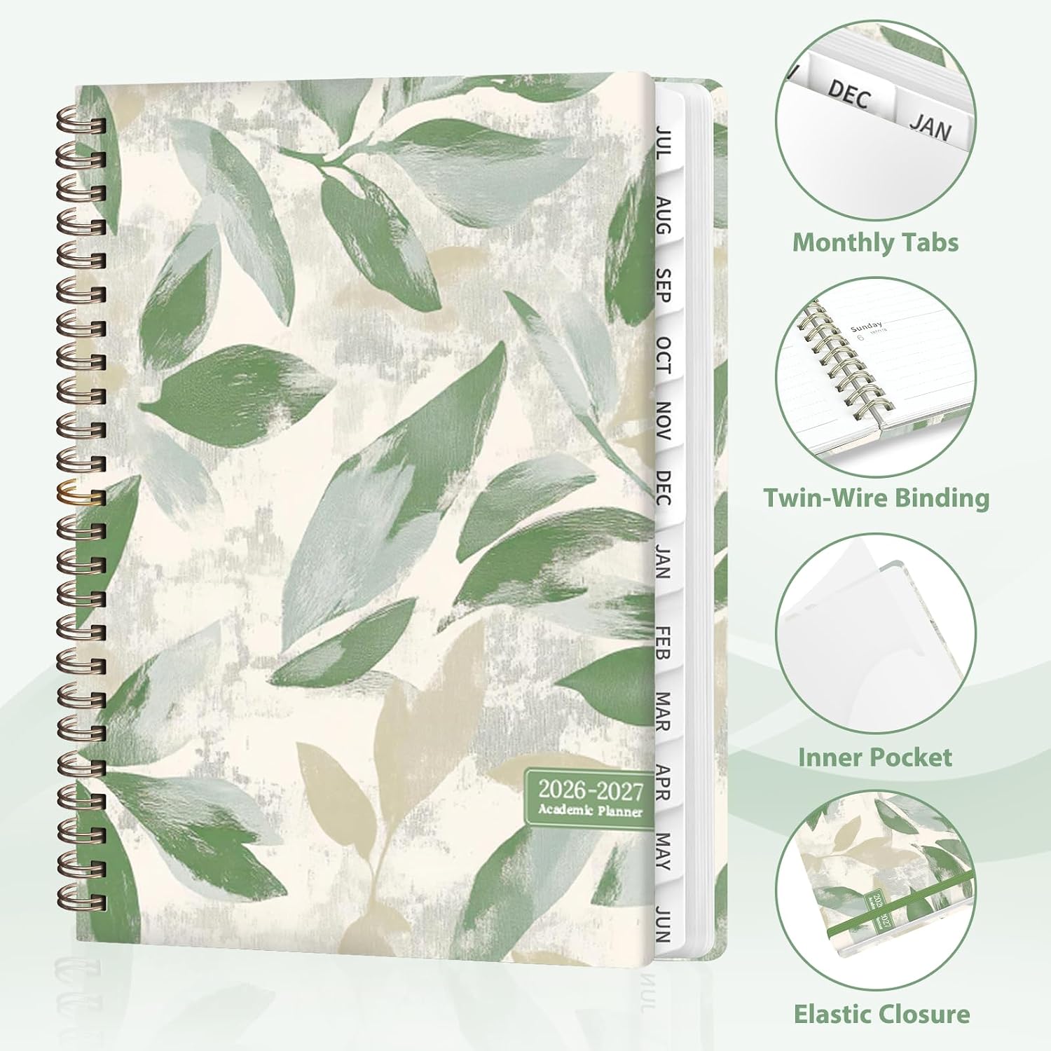 Planner 2026-2027, Weekly and Monthly Academic Year Calendar Planner, July 2026 - June 2027, Daily Agenda Book for Office School Supplies, A5(6.3'' x 8.5'') image 4